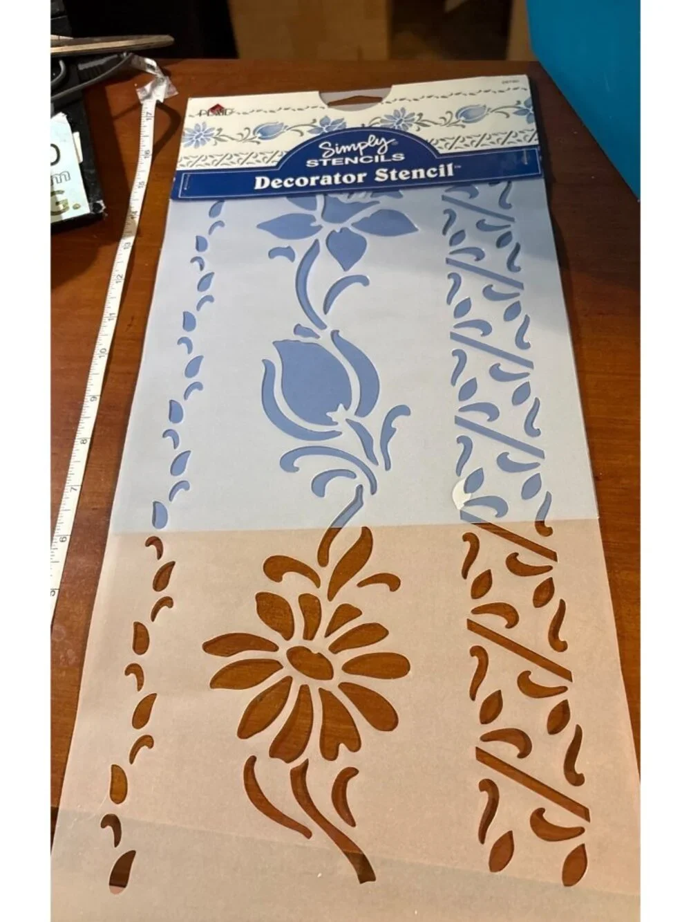 Vintage 1997 Plaid Simply Stencil Decorator Edge Reuseable Stencil #25790Floral